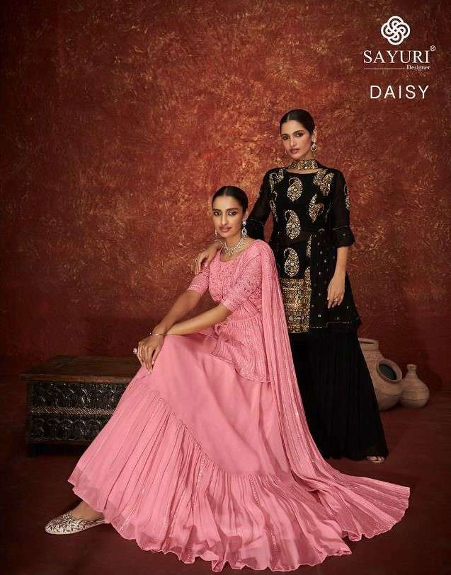 SAYURI DESIGNER PRESENT DAISY READYMADE PARTY WEAR DESIGNER SUITS IN WHOLESALE PRICE IN SURAT - SAI DRESSES