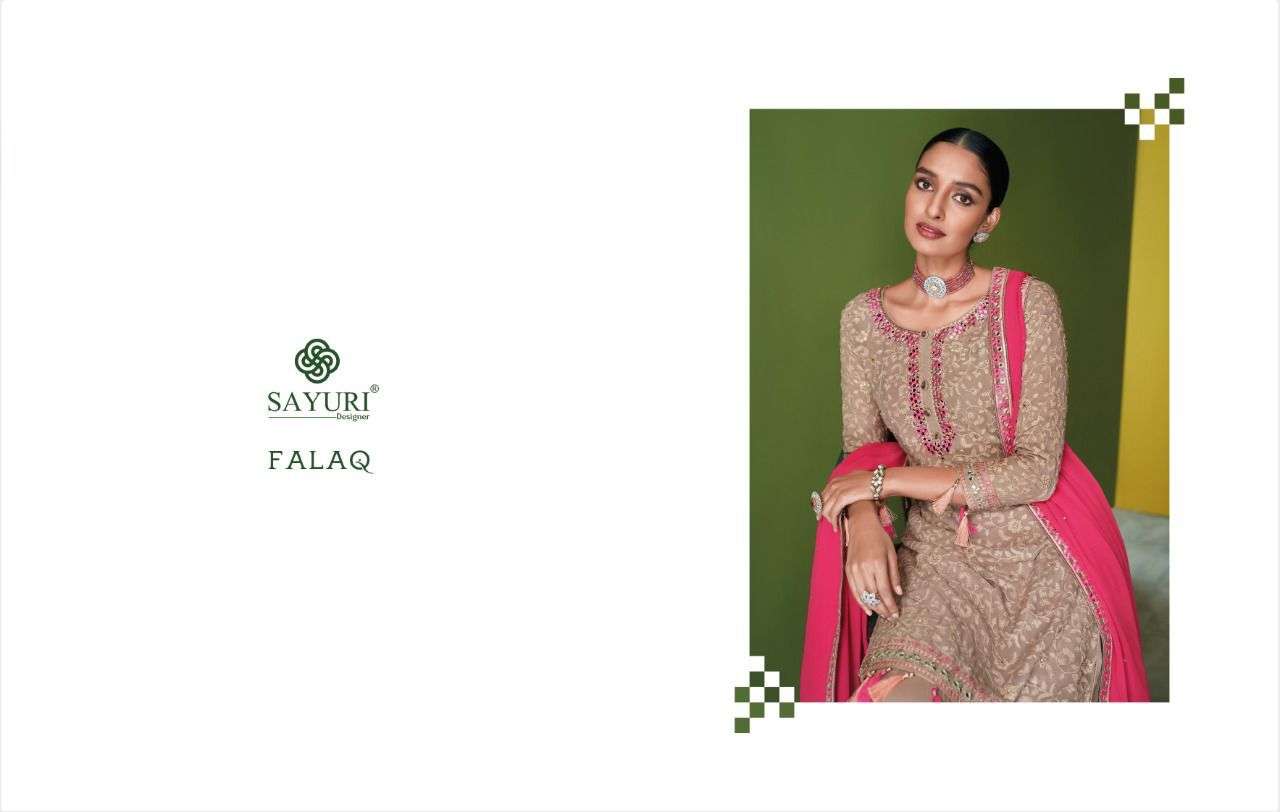 SAYURI DESIGNER PRESENT FALAQ READYMADE SHARARA STYLE DESIGNER SUITS IN WHOLESALE PRICE IN SURAT - SAI DRESSES 