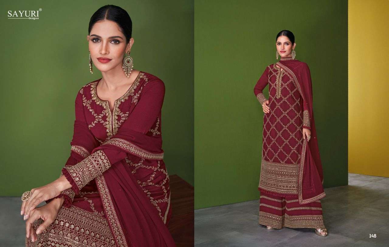 SAYURI DESIGNER PRESENT FALAQ READYMADE SHARARA STYLE DESIGNER SUITS IN WHOLESALE PRICE IN SURAT - SAI DRESSES 