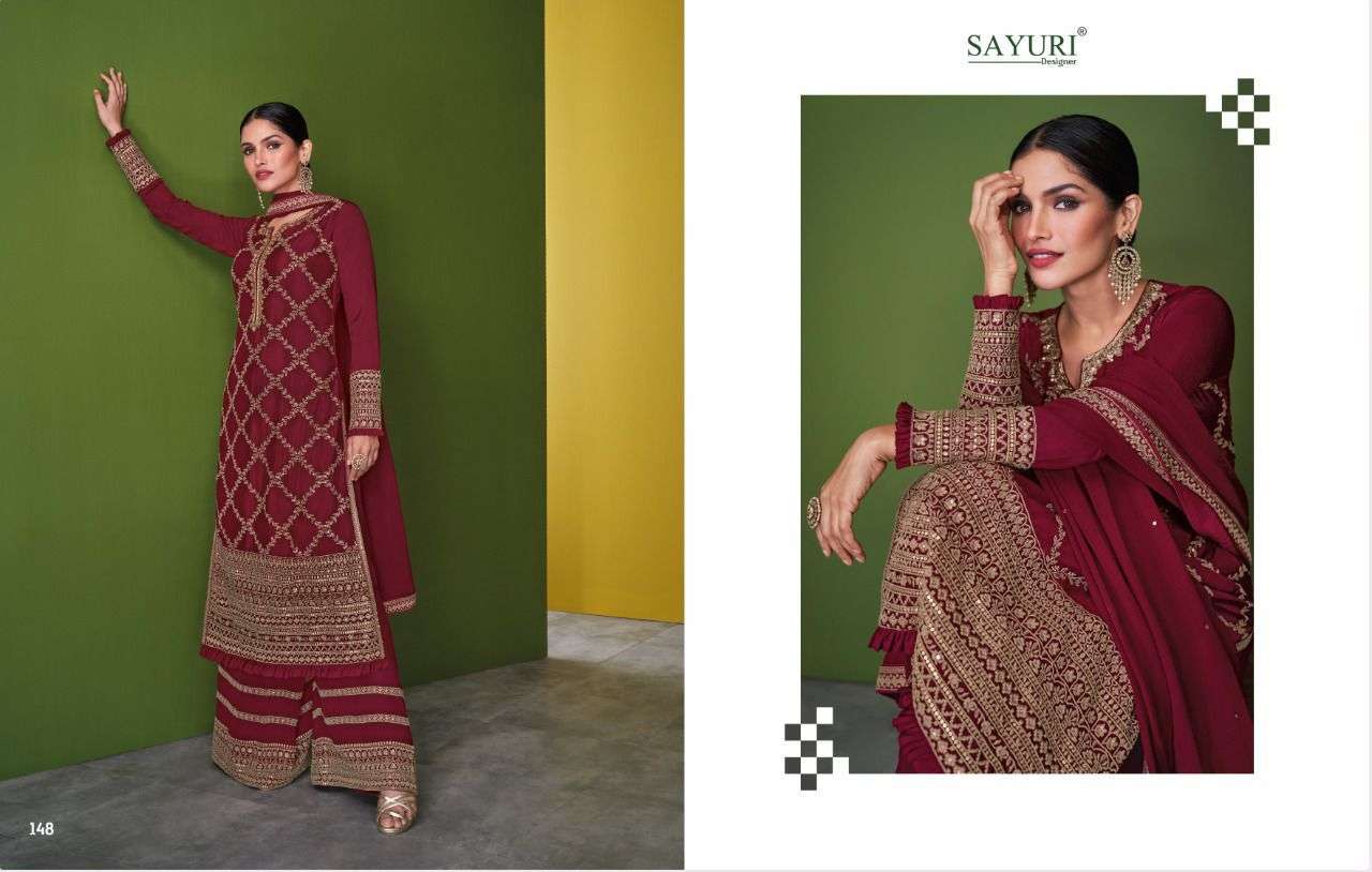 SAYURI DESIGNER PRESENT FALAQ READYMADE SHARARA STYLE DESIGNER SUITS IN WHOLESALE PRICE IN SURAT - SAI DRESSES 