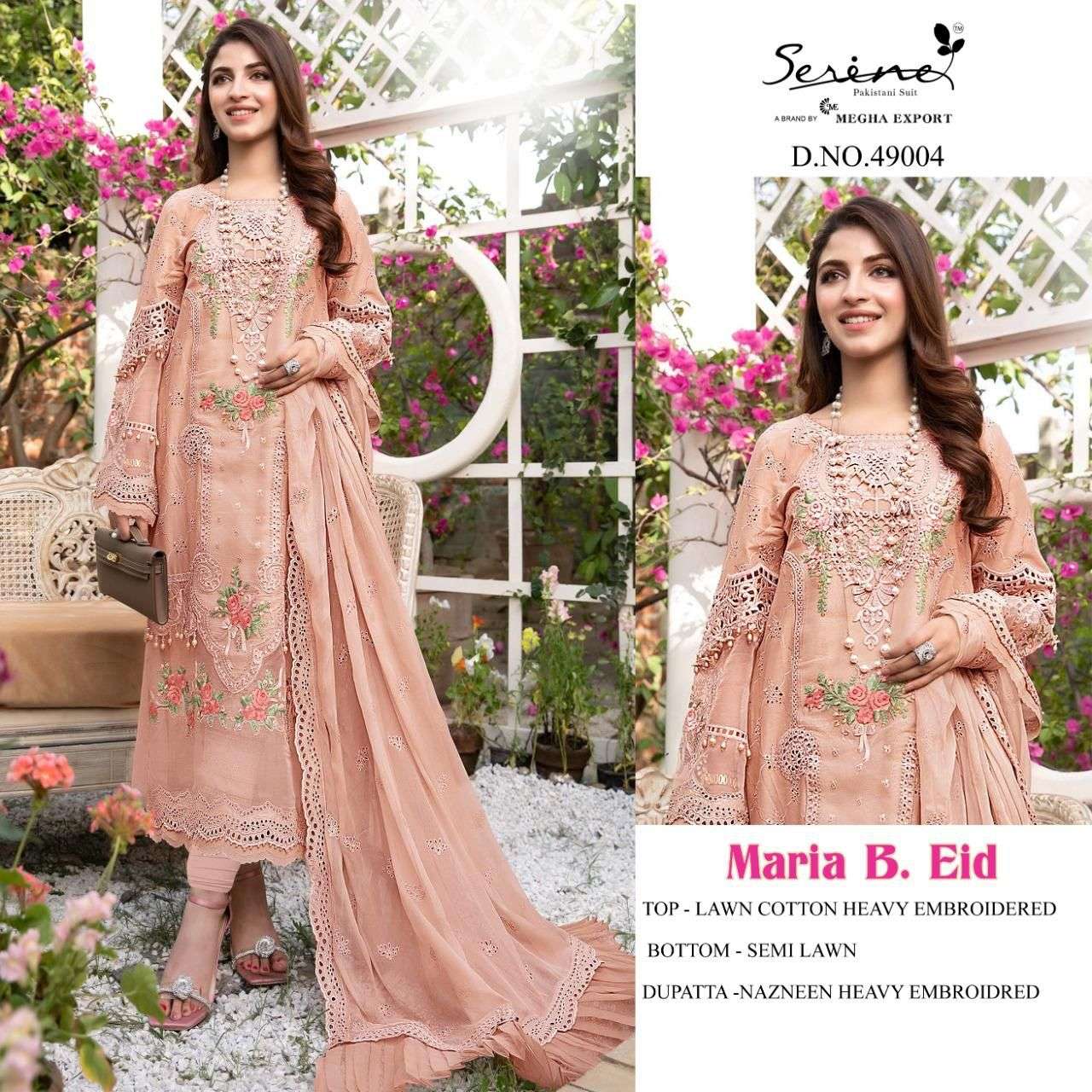 SERENE PRESENT MARIA B EID LAWN COTTON EMBROIDERED PAKISTANI SUITS IN WHOLESALE PRICE IN SURAT - SAI DRESSES