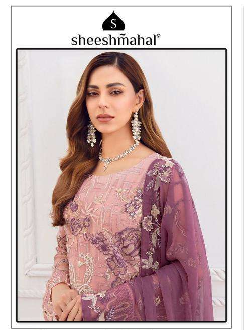 SHEESHMAHAL PRESENT RAMSHA HIT SEMI STITCHED PAKISTANI DESIGNER SUITS IN WHOLESALE PRICE IN SURAT - SAI DRESSES