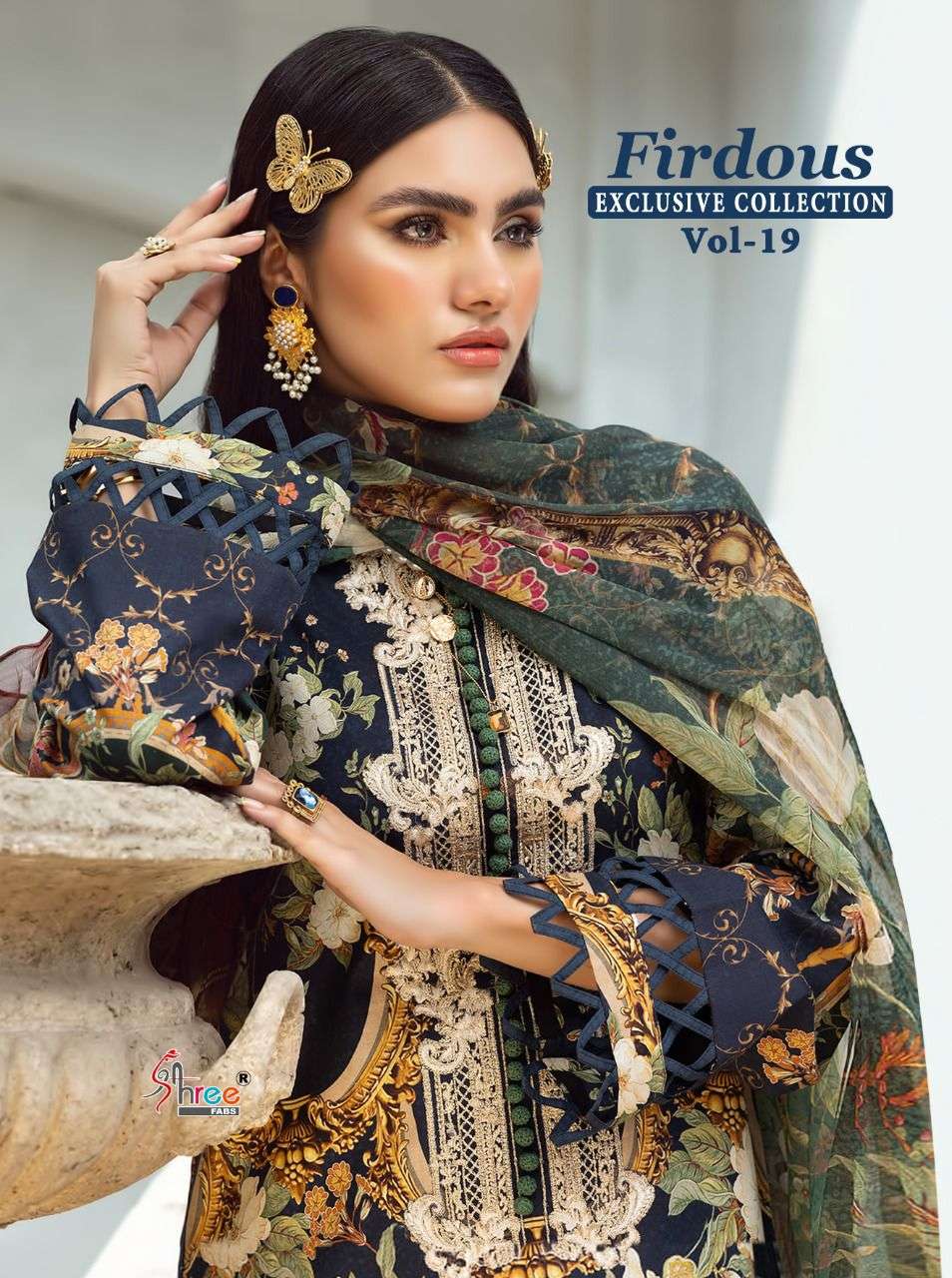 SHREE FABS PRESENT FIRDOUS EXCLUSIVE COLLECTION VOL 19 PAKISTANI SALWAR SUITS IN WHOLESALE PRICE IN SURAT - SAI DRESSES