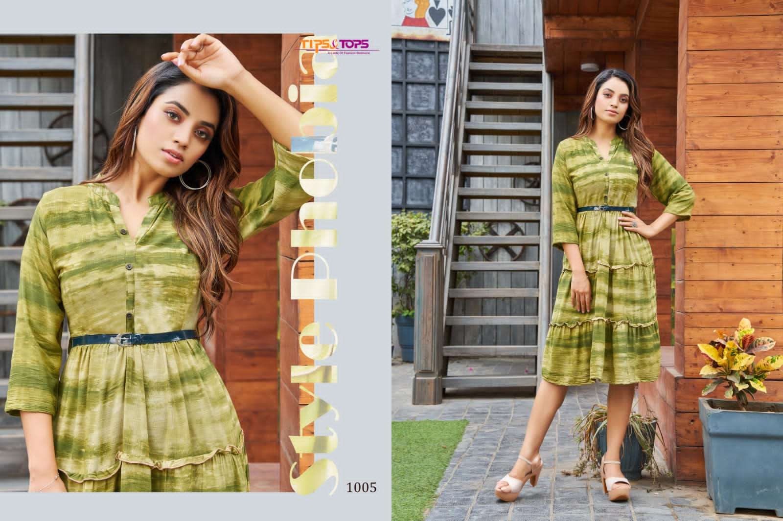 TIPS & TOPS PRESENT COLORS RAYON FANCY KURTIS IN WHOLESALE PRICE IN SURAT - SAI DRESSES