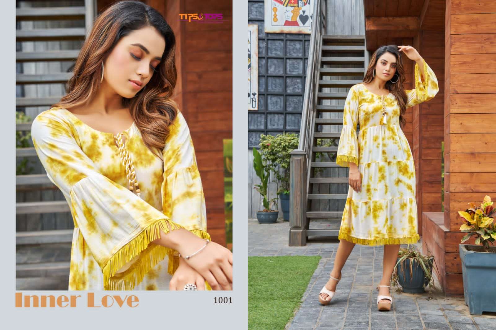 TIPS & TOPS PRESENT COLORS RAYON FANCY KURTIS IN WHOLESALE PRICE IN SURAT - SAI DRESSES