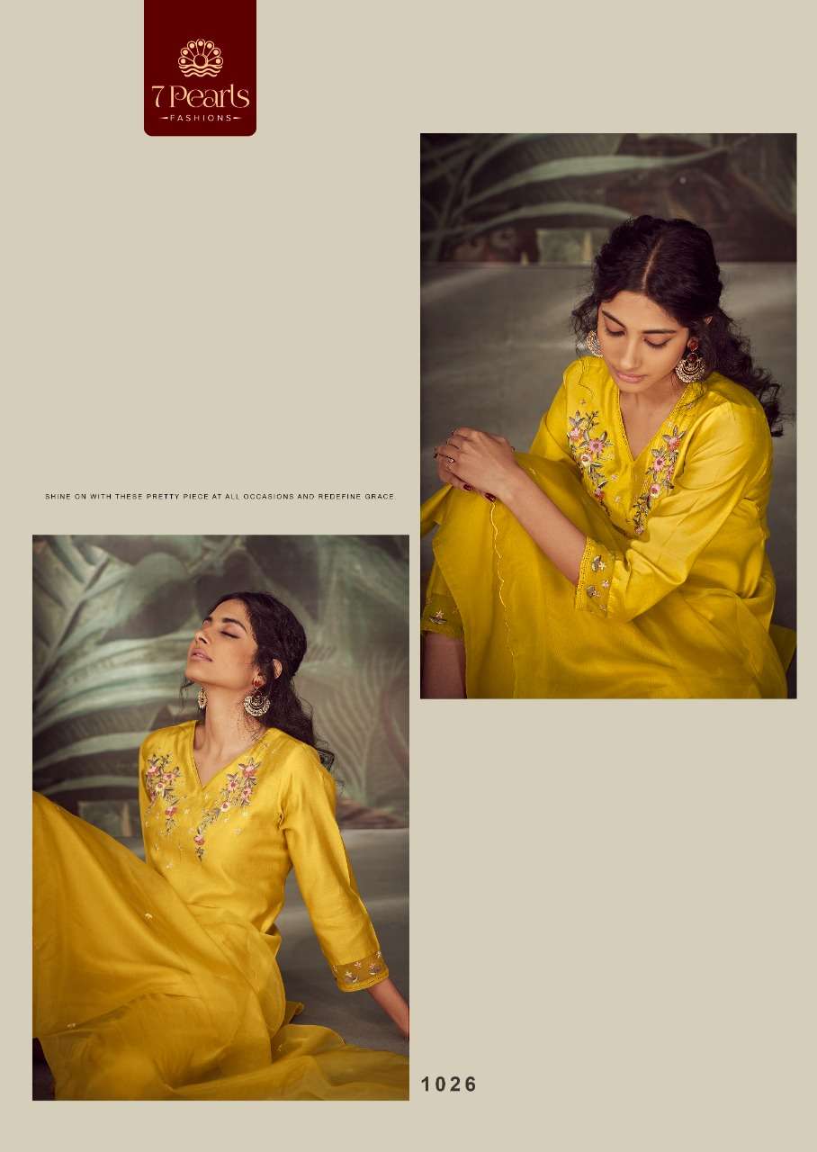 7 PEARLS PRESENT ESSENCE READYMADE FESTIVE WEAR PANT STYLE DESIGNER SUITS IN WHOLESALE PRICE IN SURAT - SAI DRESSES
