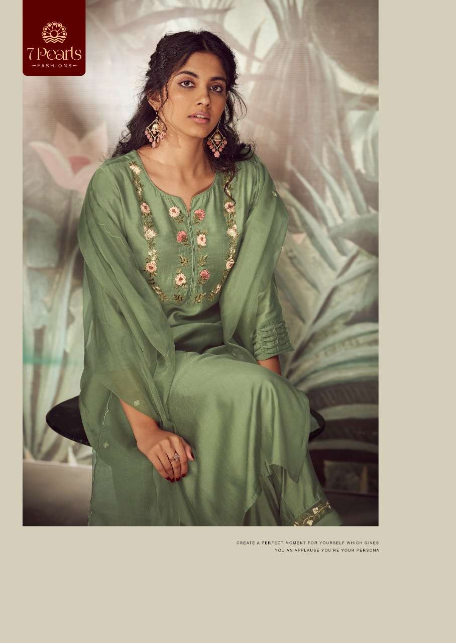 7 PEARLS PRESENT ESSENCE READYMADE FESTIVE WEAR PANT STYLE DESIGNER SUITS IN WHOLESALE PRICE IN SURAT - SAI DRESSES