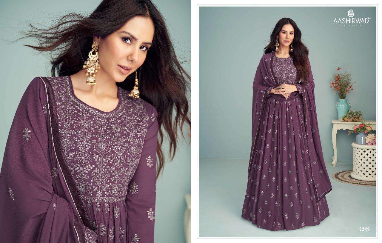 AASHIRWAD CREATION PRESENT ZEENAT READYMADE EXCLUSIVE DESIGNER LONG SUITS IN WHOLESALE PRICE IN SURAT - SAI DRESSES