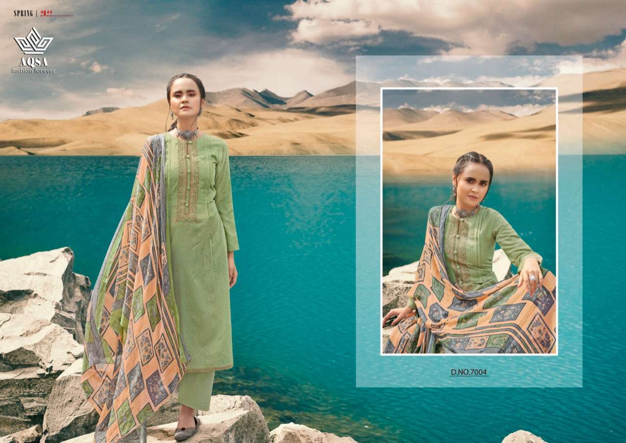 AQSA PRESENT VRITIKA CAMBRIC COTTON PANT STYLE DRESS MATERIAL IN WHOLESALE PRICE IN SURAT - SAI DRESSES