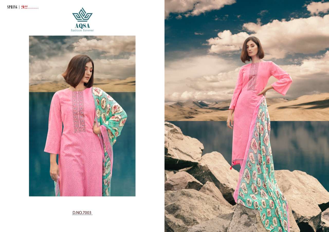 AQSA PRESENT VRITIKA CAMBRIC COTTON PANT STYLE DRESS MATERIAL IN WHOLESALE PRICE IN SURAT - SAI DRESSES