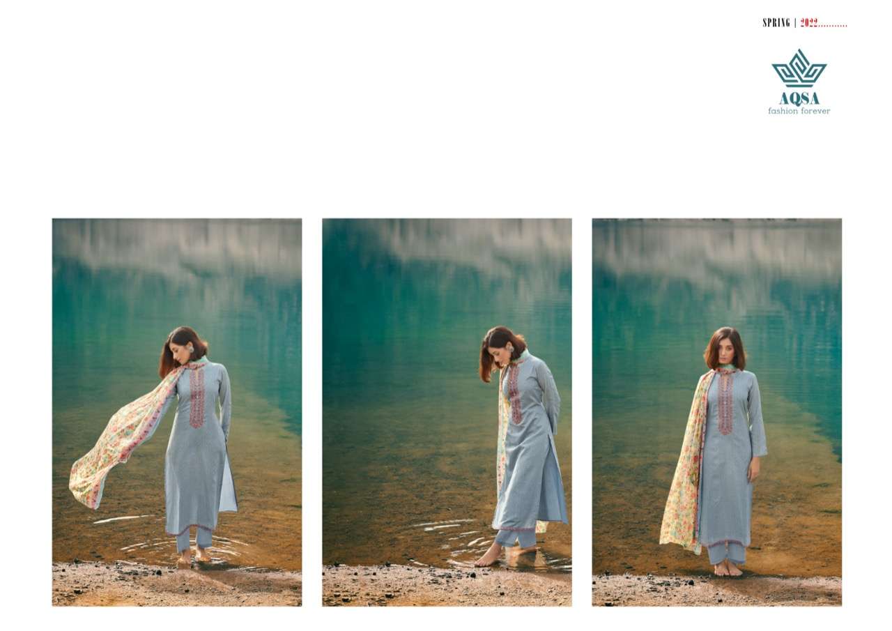 AQSA PRESENT VRITIKA CAMBRIC COTTON PANT STYLE DRESS MATERIAL IN WHOLESALE PRICE IN SURAT - SAI DRESSES