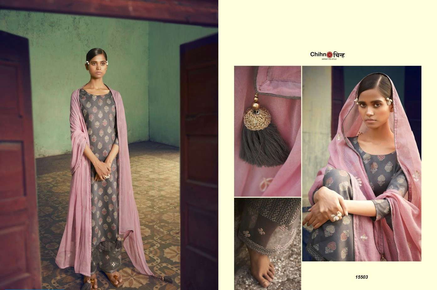 CHIHN PRESENT SAANJH CASUAL INDIAN SALWAR SUITS IN WHOLESALE PRICE IN SURAT - SAI DRESSES