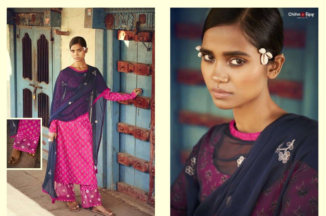 CHIHN PRESENT SAANJH CASUAL INDIAN SALWAR SUITS IN WHOLESALE PRICE IN SURAT - SAI DRESSES