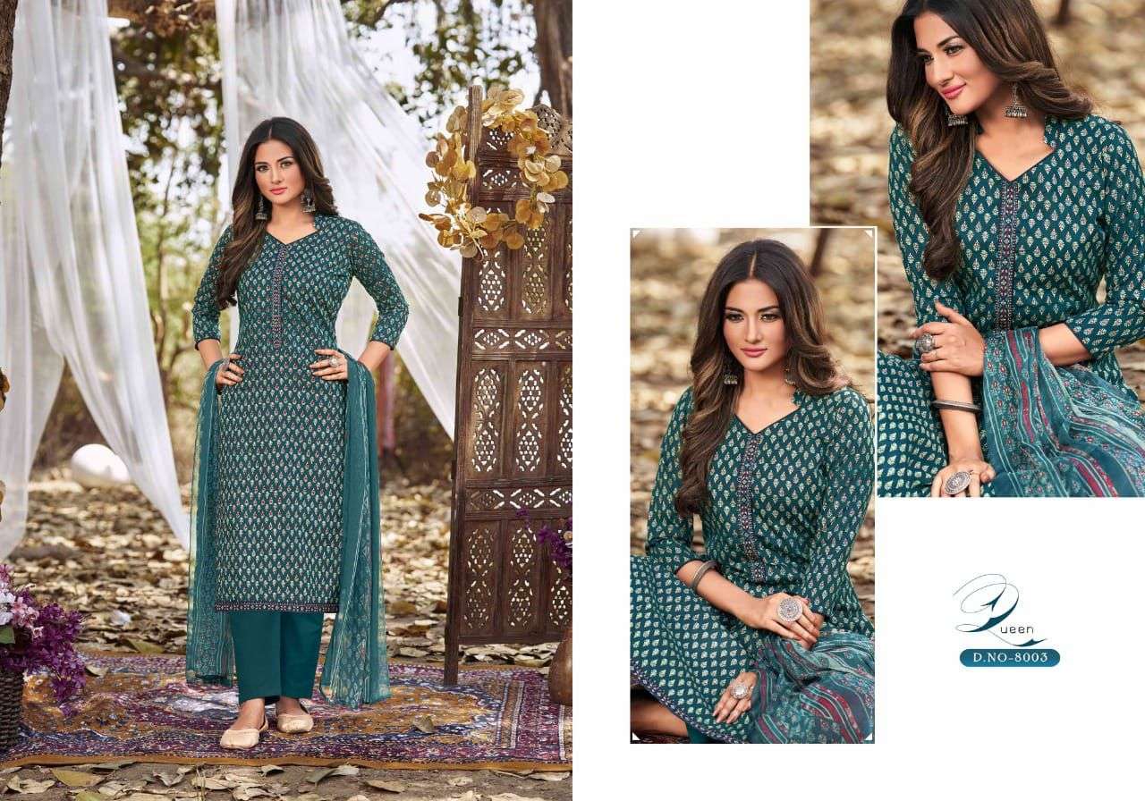 FEMAYRAA FASHION PRESENT SAIRA VOL 8 CAMBRIC COTTON WITH EMBROIDERY WORK PANT STYLE  DRESS MATERIAL IN WHOLESALE PRICE IN SURAT - SAI DRESSES