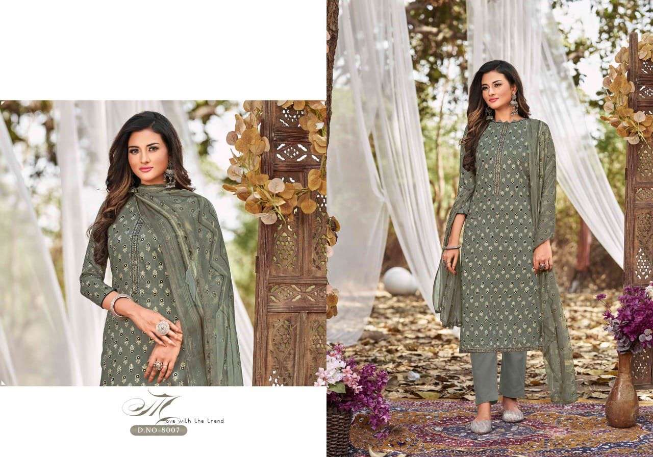 FEMAYRAA FASHION PRESENT SAIRA VOL 8 CAMBRIC COTTON WITH EMBROIDERY WORK PANT STYLE  DRESS MATERIAL IN WHOLESALE PRICE IN SURAT - SAI DRESSES