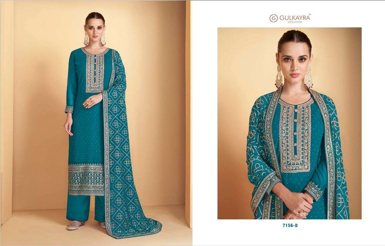 GULKAYRA DESIGNER PRESENT AMISHA GEORGETTE SEMI STITCHED DESIGNER SALWAR SUITS IN WHOLESALE PRICE IN SURAT - SAI DRESSES