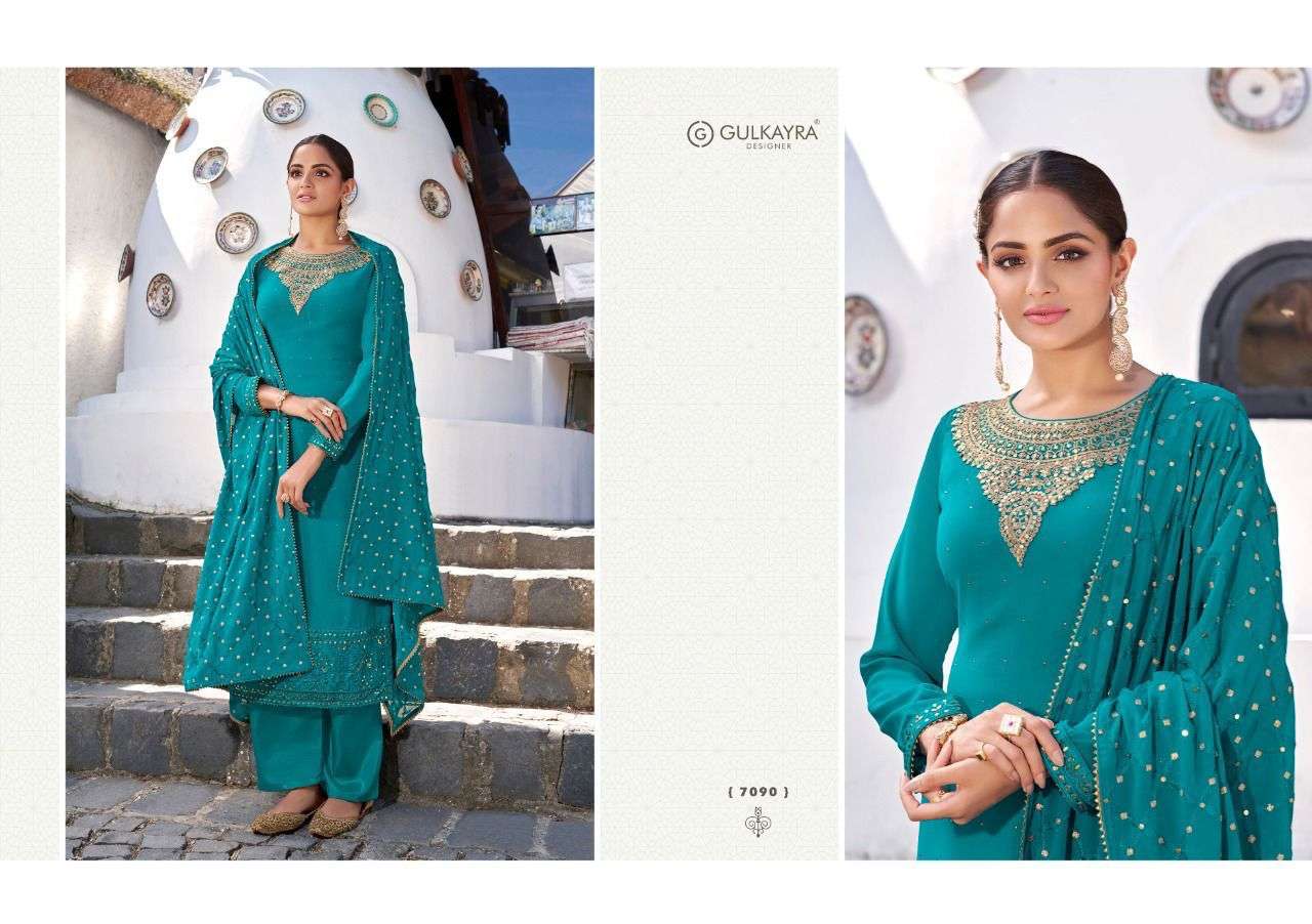 GULKAYRA DESIGNER PRESENT MARYA SEMI STITCHED PARTY WEAR DESIGNER SALWAR SUITS IN WHOLESALE PRICE IN SURAT - SAI DRESSES