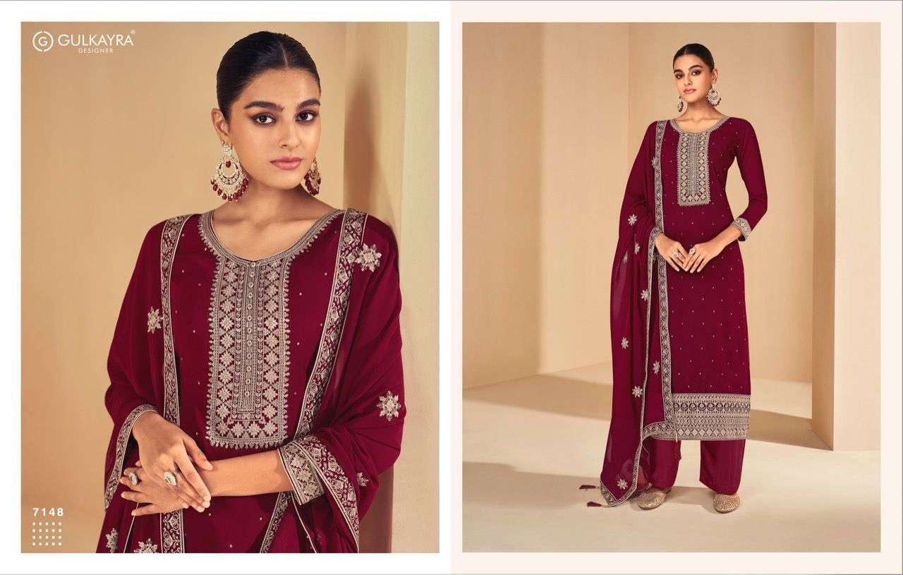 GULKAYRA DESIGNER PRESENT SABNAM SEMI STITCHED PARTY WEAR DESIGNER SUITS IN WHOLESALE PRICE IN SURAT - SAI DRESSES