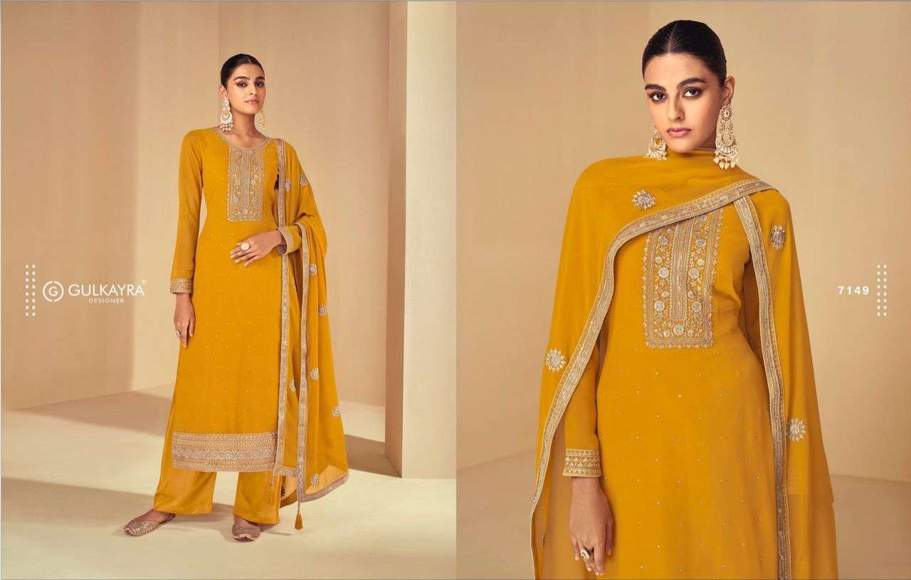 GULKAYRA DESIGNER PRESENT SABNAM SEMI STITCHED PARTY WEAR DESIGNER SUITS IN WHOLESALE PRICE IN SURAT - SAI DRESSES