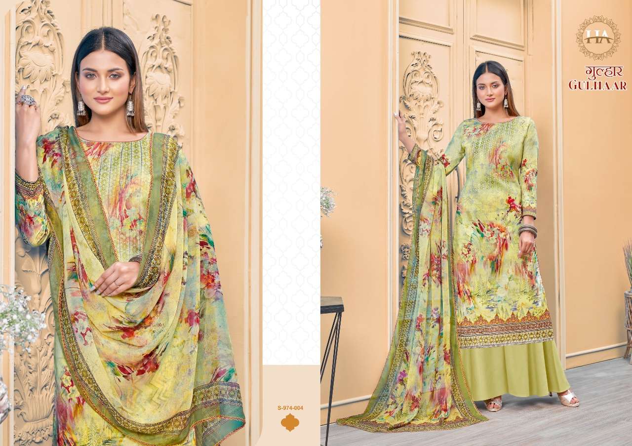  HARSHIT FASHION HUB PRESENT GULHAAR JAM COTTON DESIGNER DIGITAL PRINTED SUITS IN WHOLESALE PRICE IN SURAT - SAI DRESSES