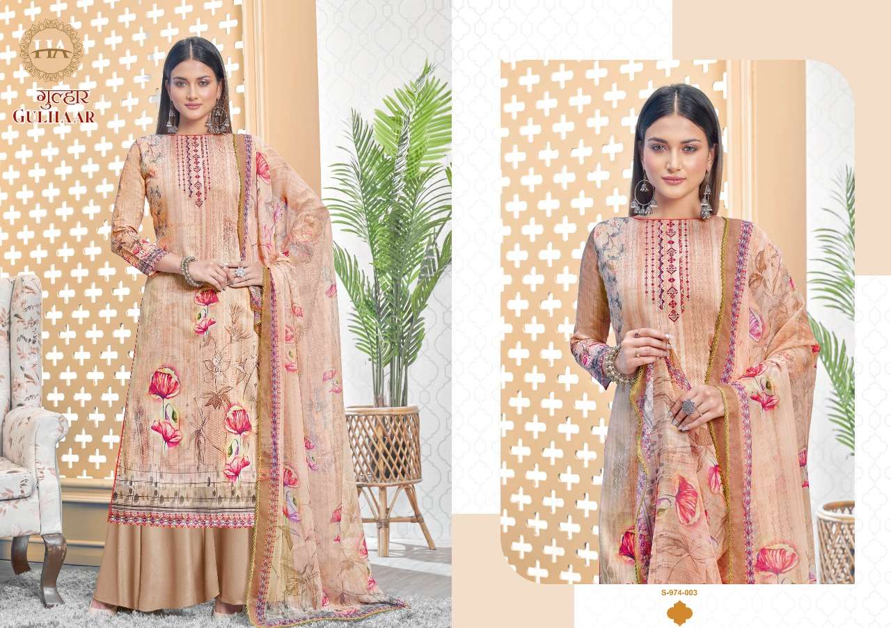  HARSHIT FASHION HUB PRESENT GULHAAR JAM COTTON DESIGNER DIGITAL PRINTED SUITS IN WHOLESALE PRICE IN SURAT - SAI DRESSES