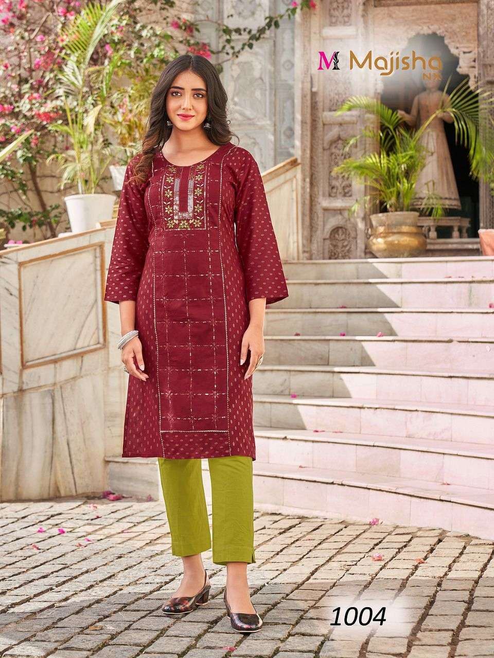 MAJISHA NX PRESENT DESTINY VOL 1 RAYON DAILY WEAR FANCY KURTIS IN WHOLESALE PRICE IN SURAT - SAI DRESSES