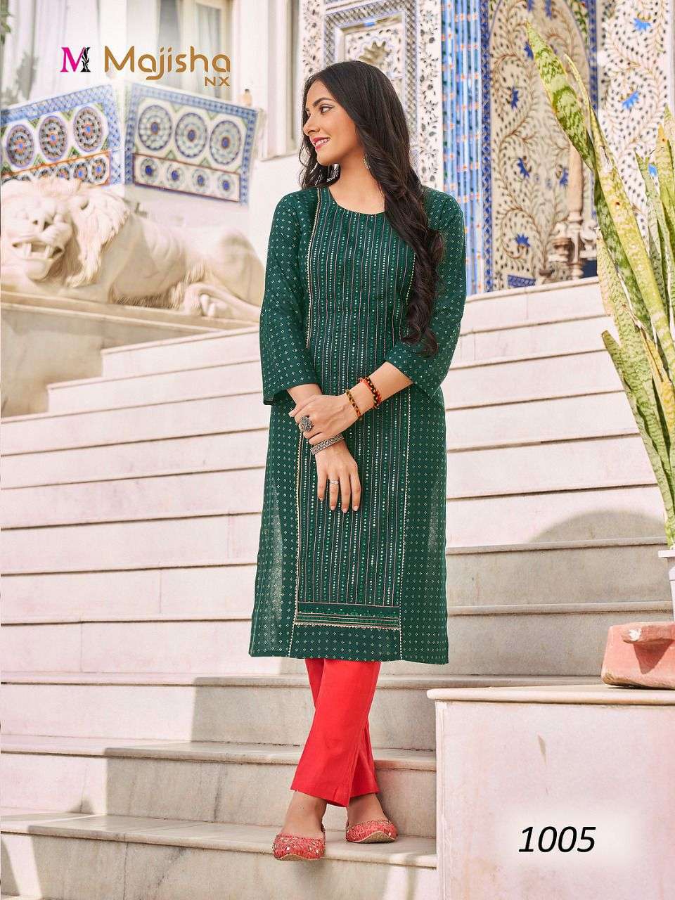 MAJISHA NX PRESENT DESTINY VOL 1 RAYON DAILY WEAR FANCY KURTIS IN WHOLESALE PRICE IN SURAT - SAI DRESSES