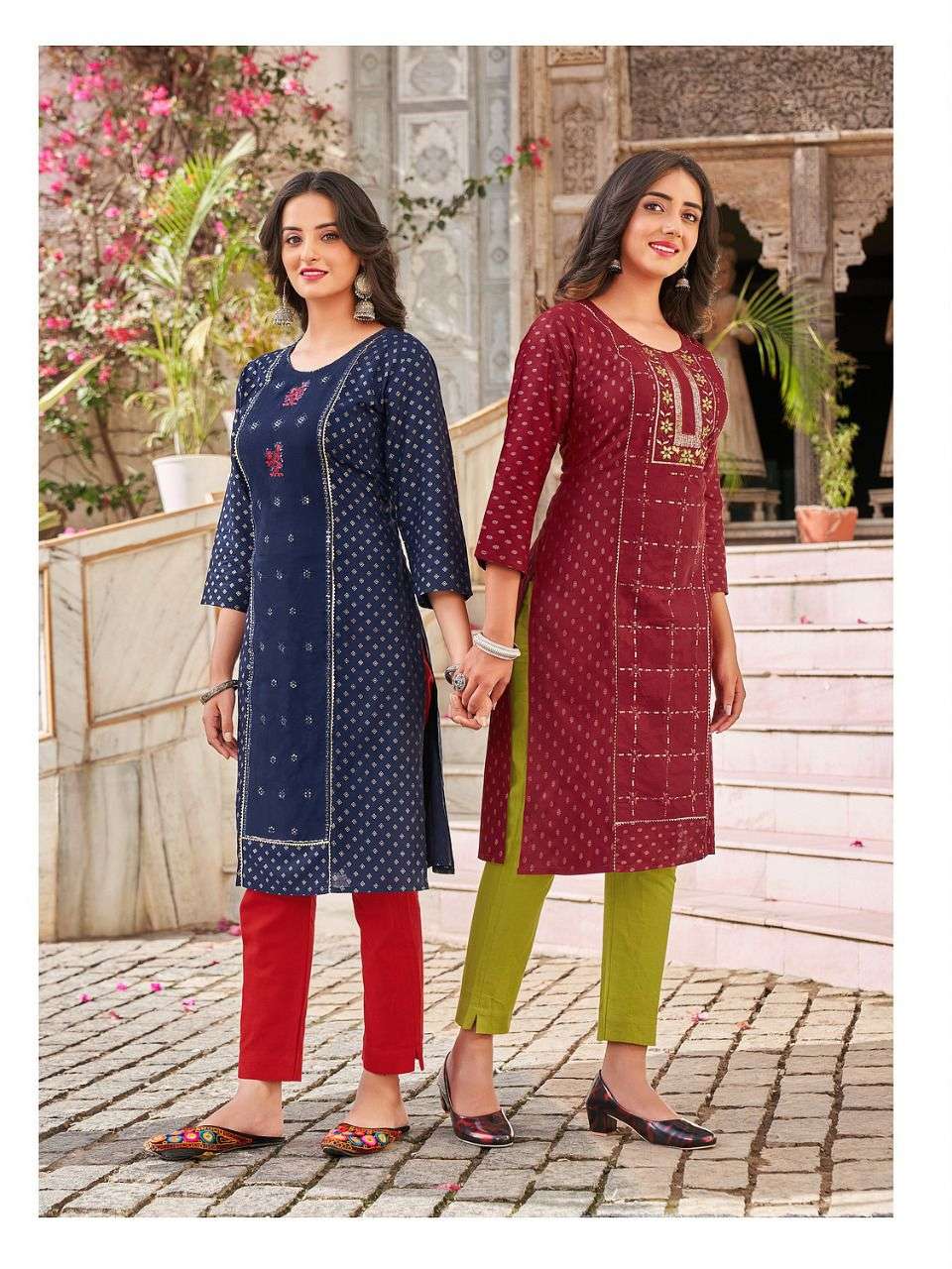 MAJISHA NX PRESENT DESTINY VOL 1 RAYON DAILY WEAR FANCY KURTIS IN WHOLESALE PRICE IN SURAT - SAI DRESSES