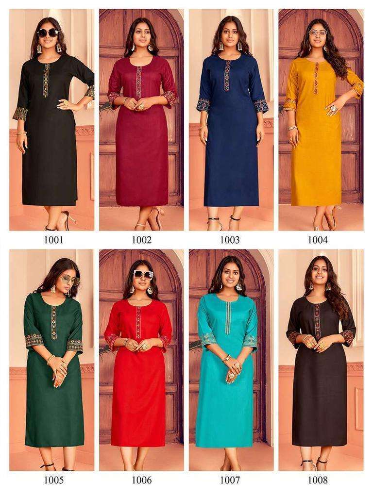 MAJISHA NX PRESENT HEER VOL 4 DAILY WEAR RAYON EMBROIDERED KURTIS IN WHOLESALE PRICE IN SURAT - SAI DRESSES