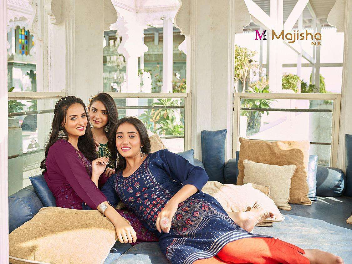 MAJISHA NX PRESENT MASAKALI VOL 1 DAILY WEAR SIMPLE RAYON KURTI IN WHOLESALE PRICE IN SURAT - SAI DRESSES