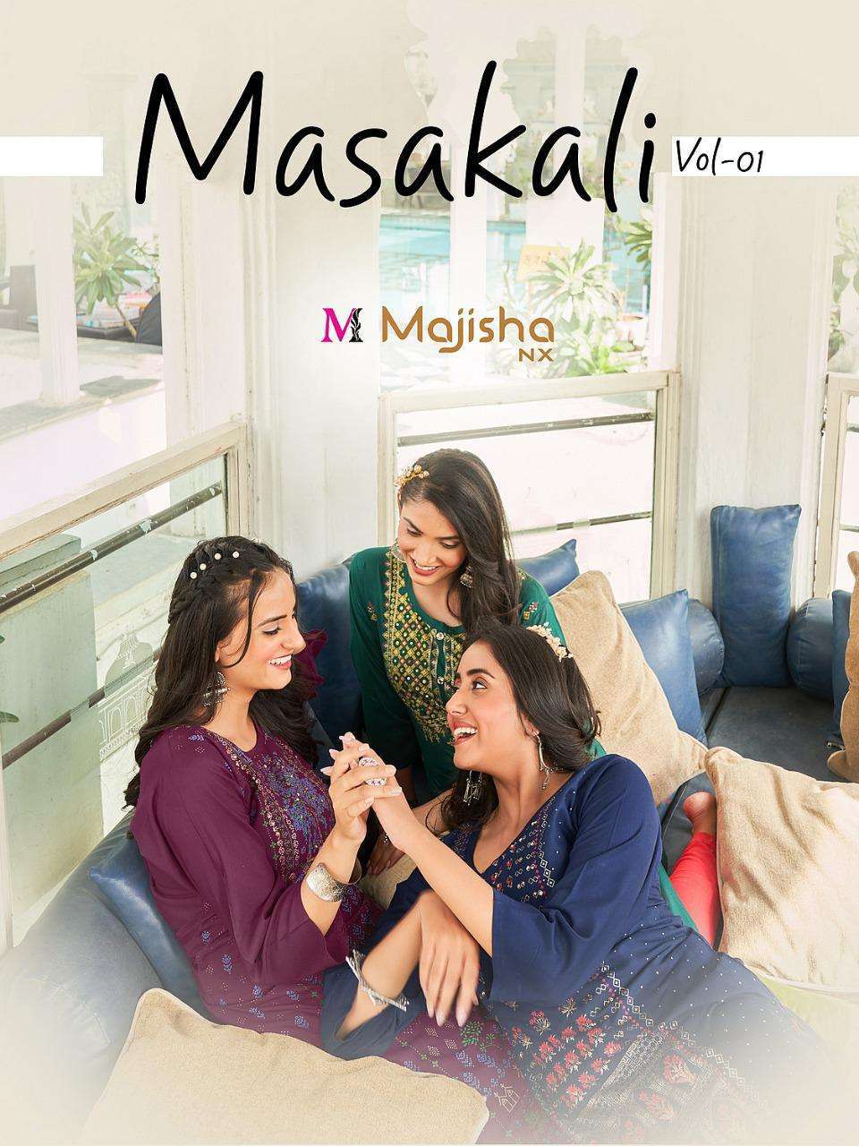 MAJISHA NX PRESENT MASAKALI VOL 1 DAILY WEAR SIMPLE RAYON KURTI IN WHOLESALE PRICE IN SURAT - SAI DRESSES