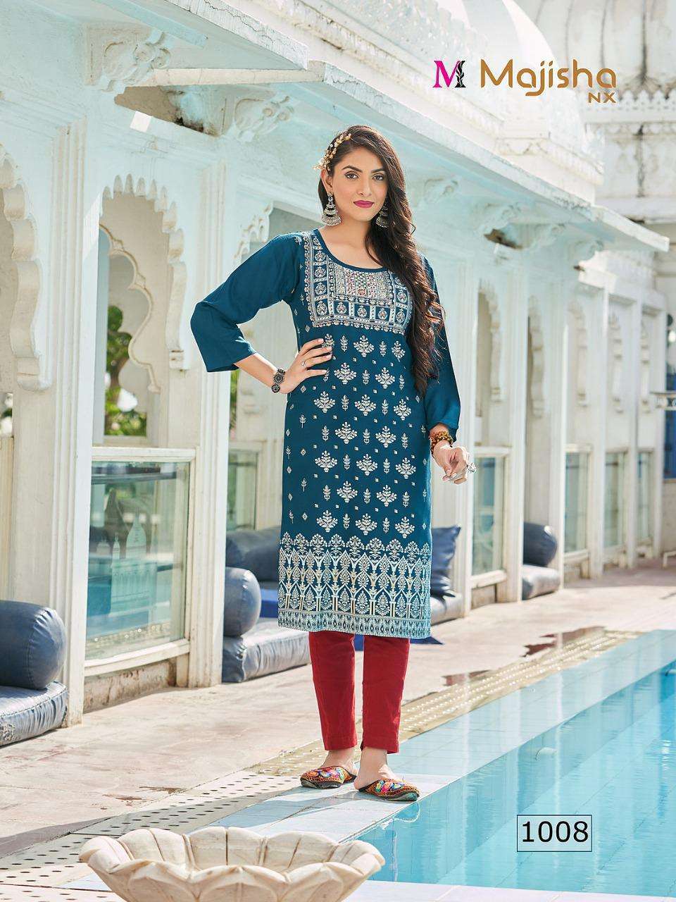 MAJISHA NX PRESENT MASAKALI VOL 1 DAILY WEAR SIMPLE RAYON KURTI IN WHOLESALE PRICE IN SURAT - SAI DRESSES