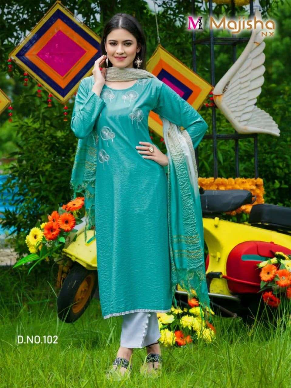 MAJISHA NX PRESENT SERINA VOL 1 READYMADE PANT STYLE DESIGNER SUITS IN WHOLESALE PRICE IN SURAT - SAI DRESSES