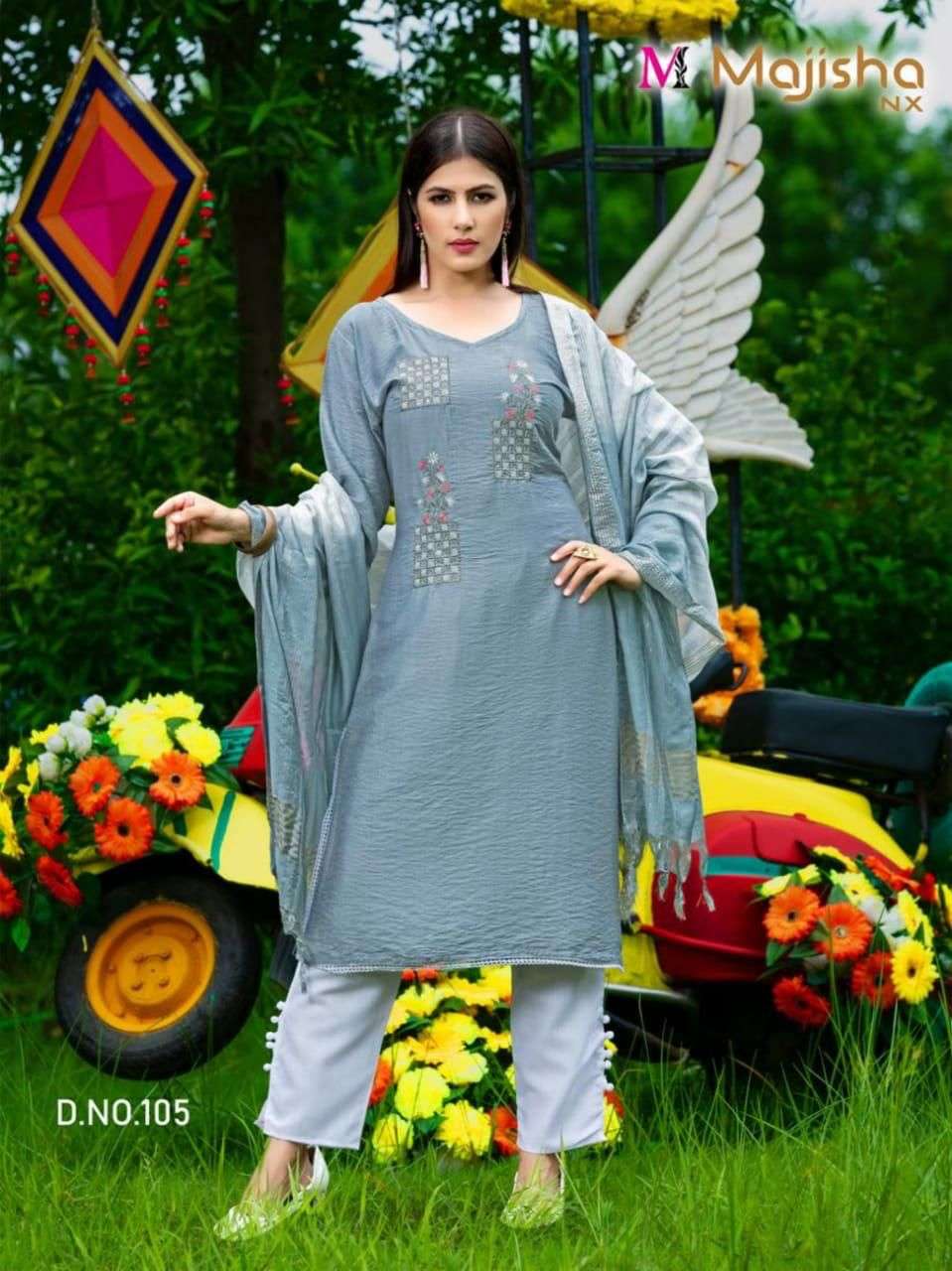 MAJISHA NX PRESENT SERINA VOL 1 READYMADE PANT STYLE DESIGNER SUITS IN WHOLESALE PRICE IN SURAT - SAI DRESSES
