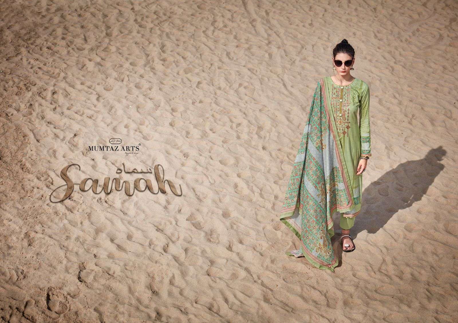 MUMTAZ ARTS PRESENT SAMAH LAWN COTTON WITH EMBROIDERED DESIGNER SUITS IN WHOLESALE PRICE IN SURAT - SAI DRESSES