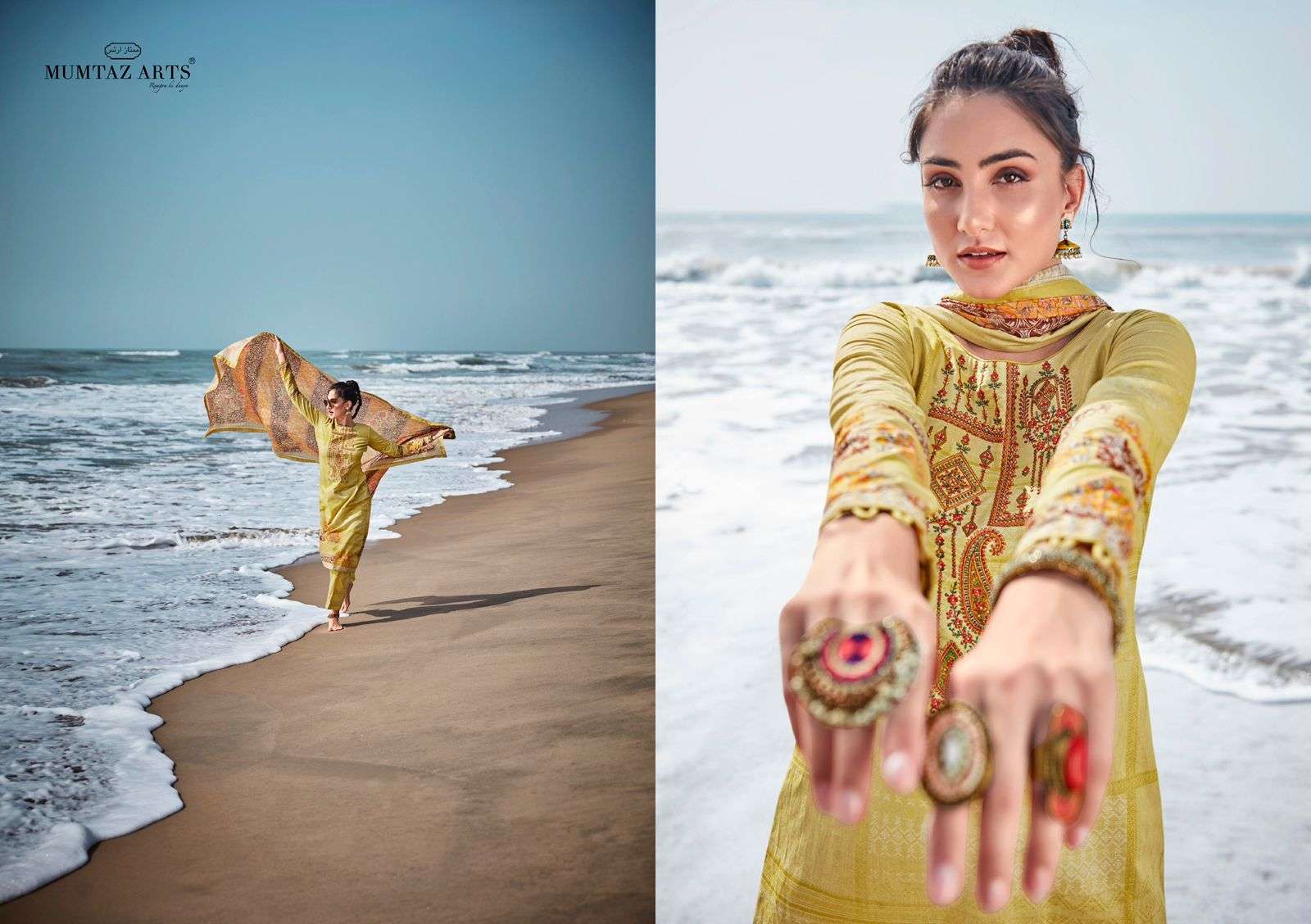 MUMTAZ ARTS PRESENT SAMAH LAWN COTTON WITH EMBROIDERED DESIGNER SUITS IN WHOLESALE PRICE IN SURAT - SAI DRESSES