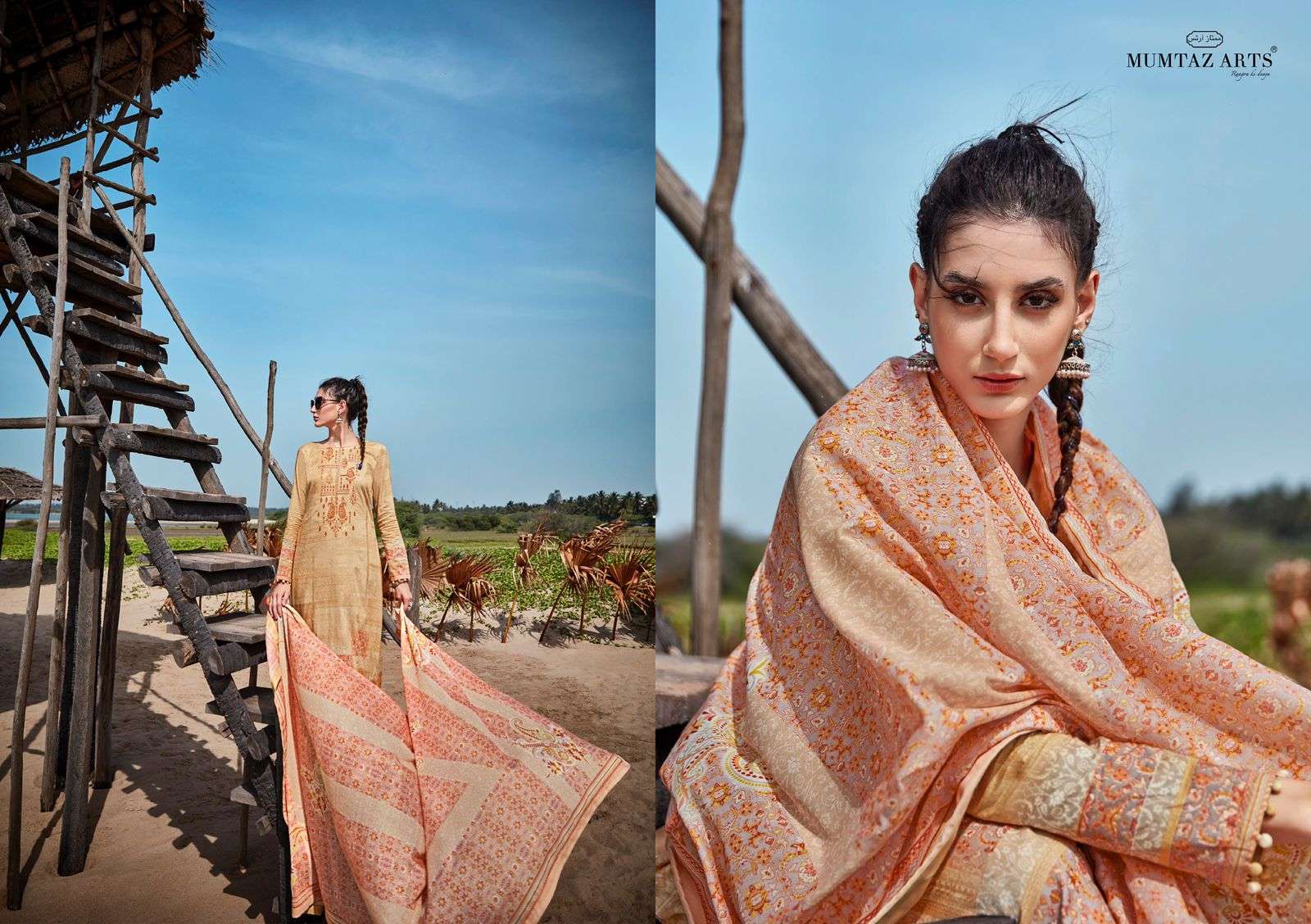 MUMTAZ ARTS PRESENT SAMAH LAWN COTTON WITH EMBROIDERED DESIGNER SUITS IN WHOLESALE PRICE IN SURAT - SAI DRESSES