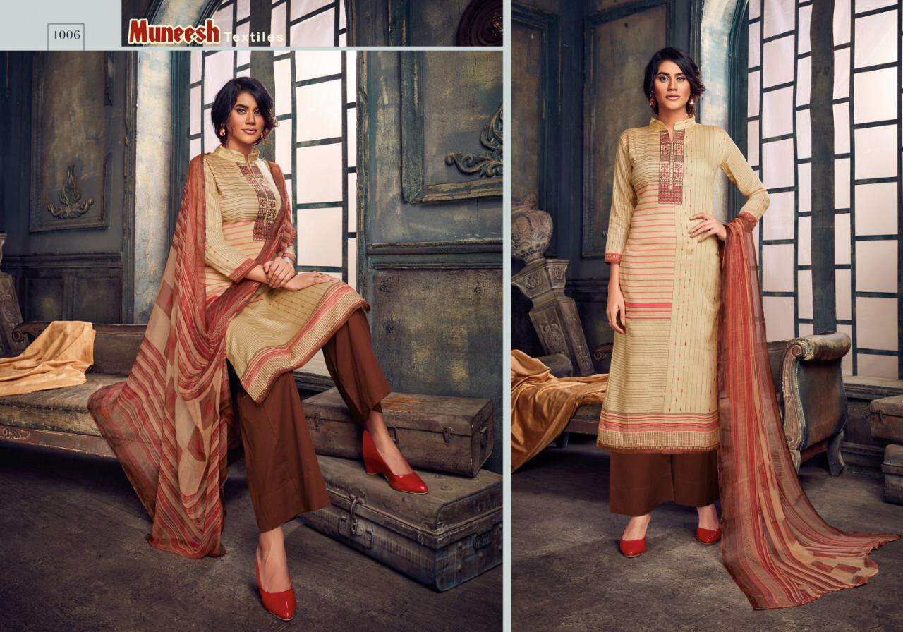MUNEESH TEXTILES PRESENT AISHA COTTON EMBROIDERED SALWAR SUITS IN WHOLESALE PRICE IN SURAT - SAI DRESSES