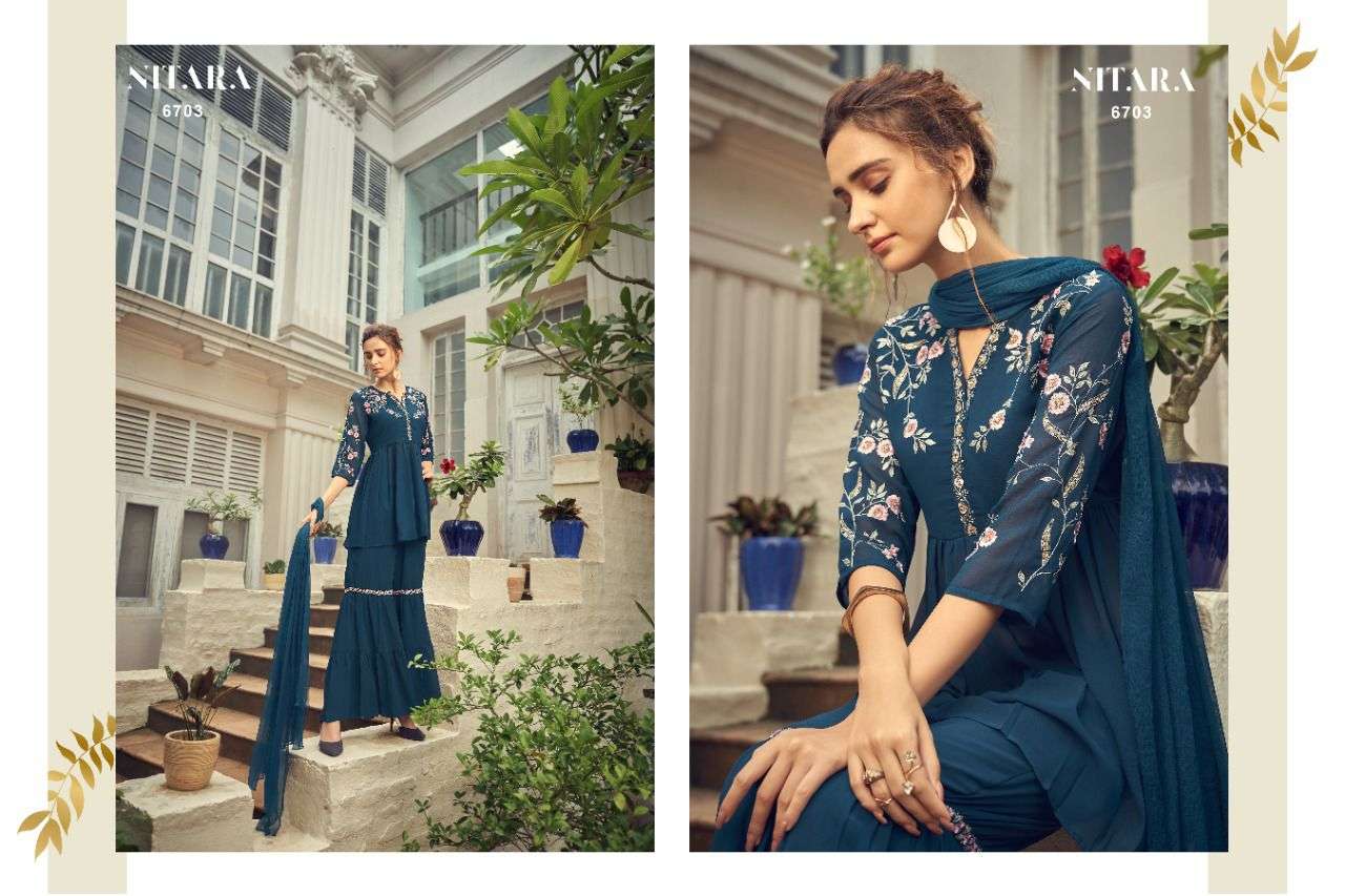 NITARA PRESENT GHAZAL VOL 2 READYMADE SHARARA STYLE 3 PIECE CONCEPT IN WHOLESALE PRICE IN SURAT - SAI DRESSES