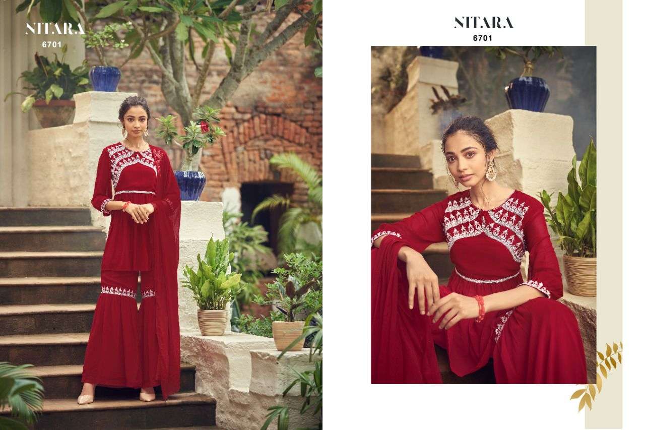 NITARA PRESENT GHAZAL VOL 2 READYMADE SHARARA STYLE 3 PIECE CONCEPT IN WHOLESALE PRICE IN SURAT - SAI DRESSES