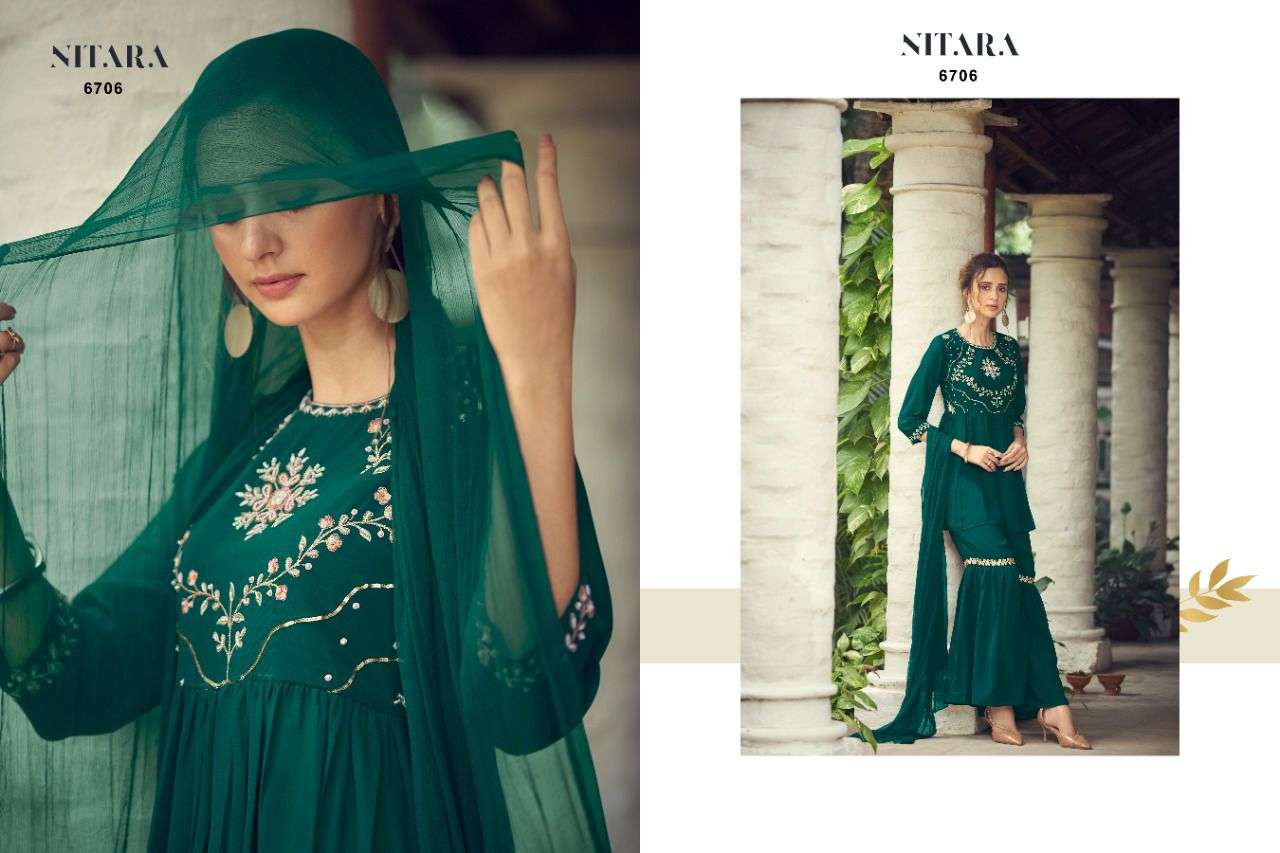 NITARA PRESENT GHAZAL VOL 2 READYMADE SHARARA STYLE 3 PIECE CONCEPT IN WHOLESALE PRICE IN SURAT - SAI DRESSES