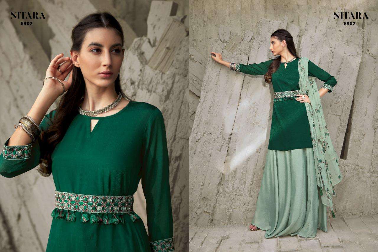 NITARA PRESENTS SPARKLES VOL 10 KURTI SKIRT WITH DUPATTA IN WHOLESALE PRICE IN SURAT - SAI DRESSES