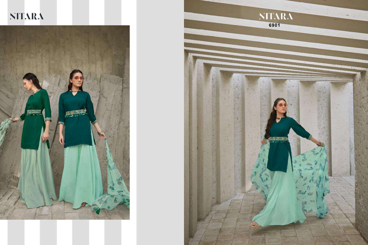 NITARA PRESENTS SPARKLES VOL 10 KURTI SKIRT WITH DUPATTA IN WHOLESALE PRICE IN SURAT - SAI DRESSES