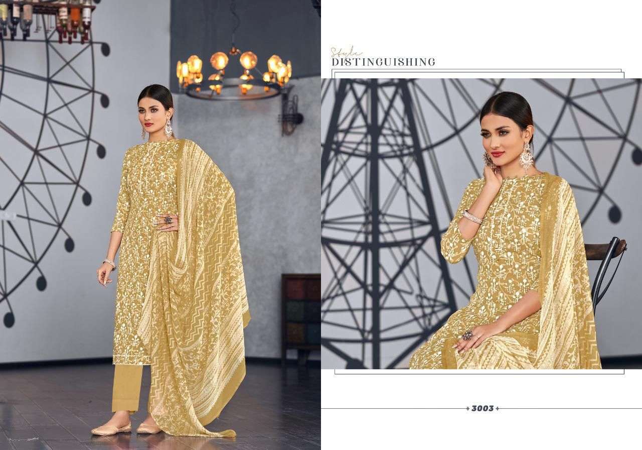 RADHA FAB PRESENT GLAMOUR VOL 3 FOIL PRINTED PANT STYLE DRESS MATERIAL IN WHOLESALE PRICE IN SURAT - SAI DRESSES