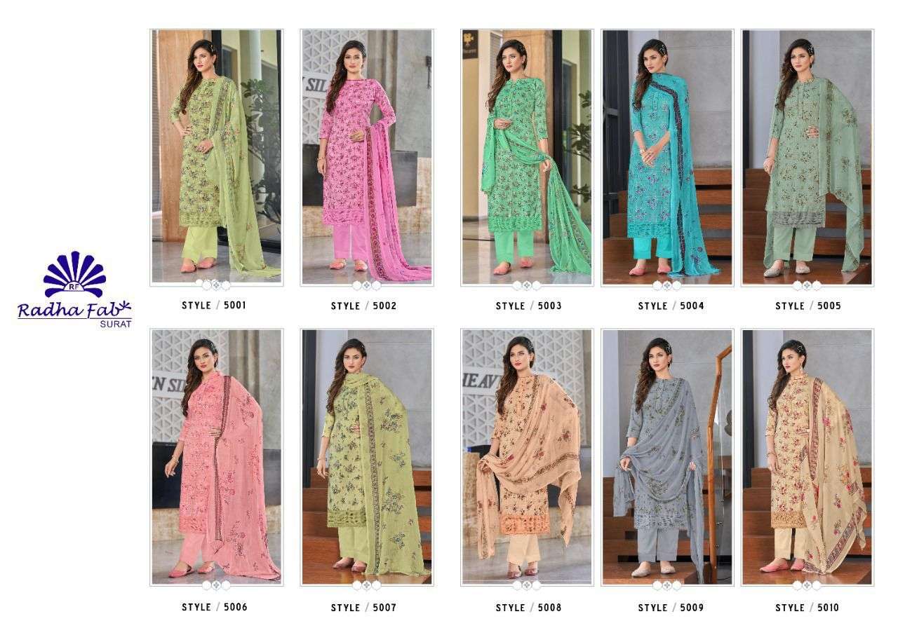 RADHA FAB PRESENT SOFIA DAILY WEAR PANT STYLE COTTON SUITS IN WHOLESALE PRICE IN SURAT - SAI DRESSES