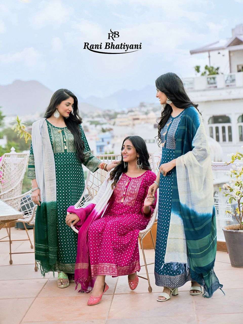  RANI BHATIYANI PRESENT ANKITA VOL 3 RAYON LONG GOWN STYLE DESIGNER KURTI WITH DUPATTA IN WHOLESALE RATE IN SURAT - SAI DRESSES