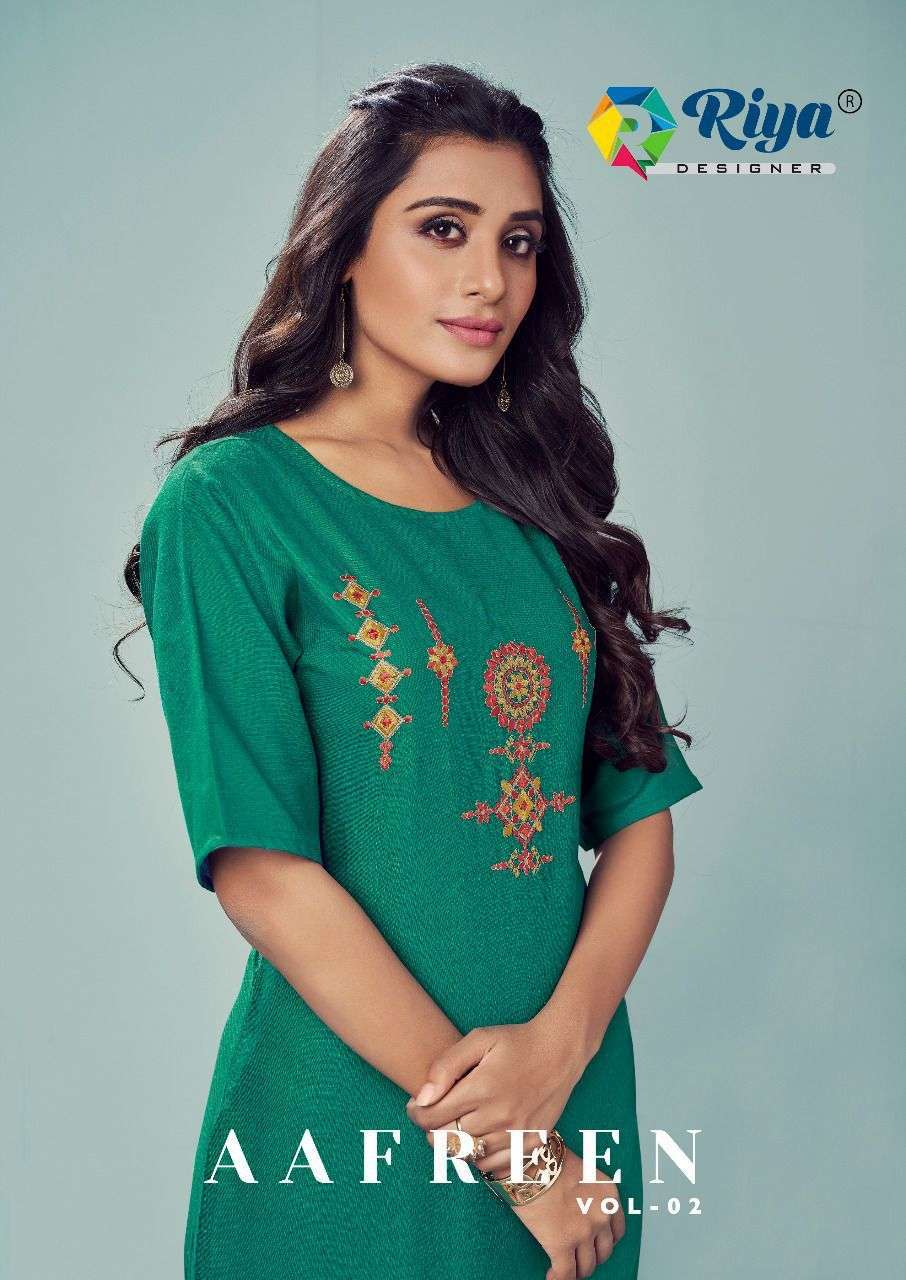 RIYA DESIGNER PRESENT AAFREEN VOL 2 DAILY USE COTTON SIMPLE KURTI IN WHOLESALE PRICE IN SURAT - SAI DRESSES
