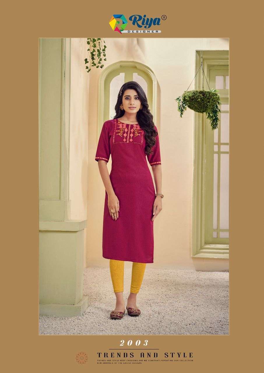 RIYA DESIGNER PRESENT AAROHI VOL 2 COTTON SLUB CASUAL WEAR KURTI COLLECTION IN WHOLESALE PRICE IN SURAT - SAI DRESSES