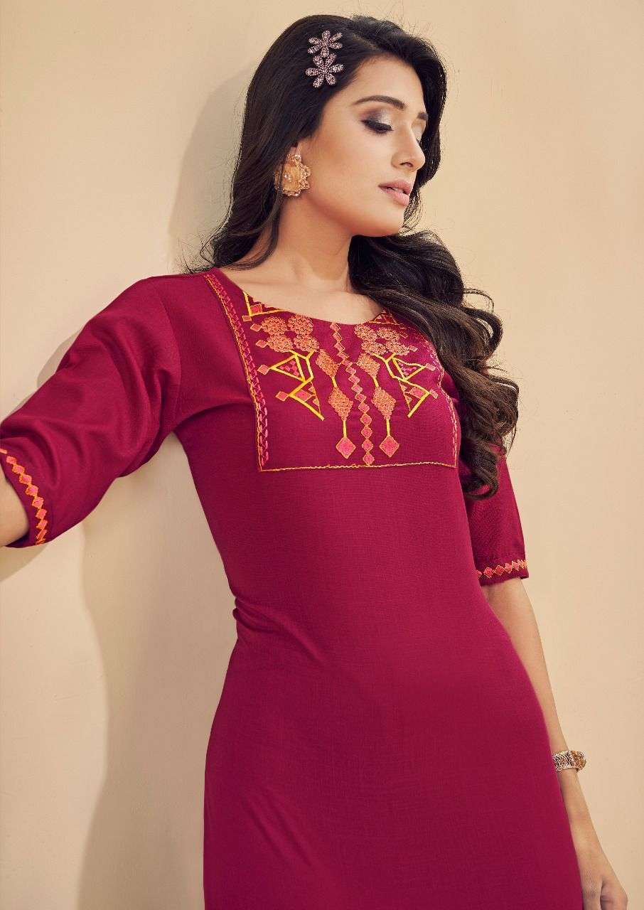 RIYA DESIGNER PRESENT AAROHI VOL 2 COTTON SLUB CASUAL WEAR KURTI COLLECTION IN WHOLESALE PRICE IN SURAT - SAI DRESSES