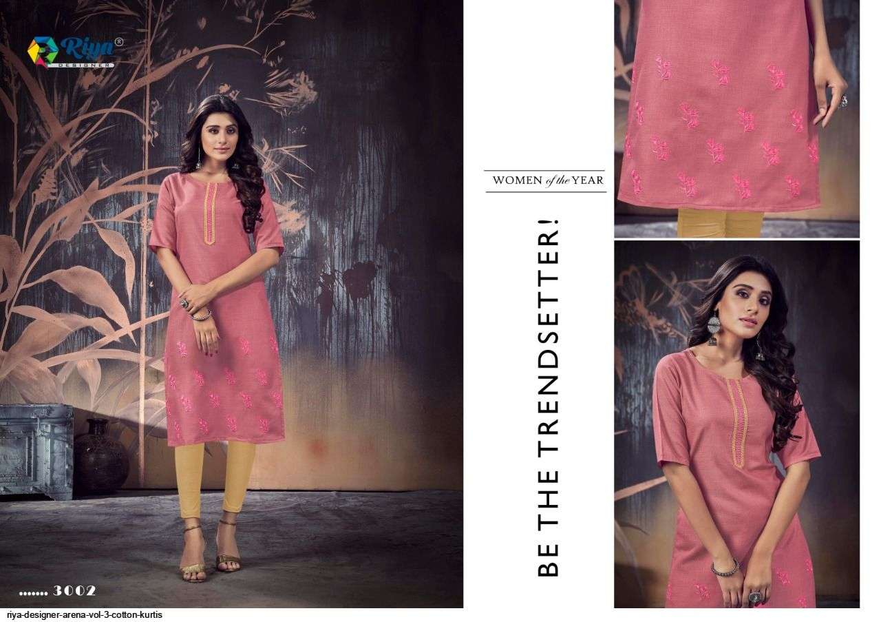 RIYA DESIGNER PRESENT ARENA VOL 3 DAILY WEAR COTTON KURTIS IN WHOLESALE PRICE IN SURAT - SAI DRESSES